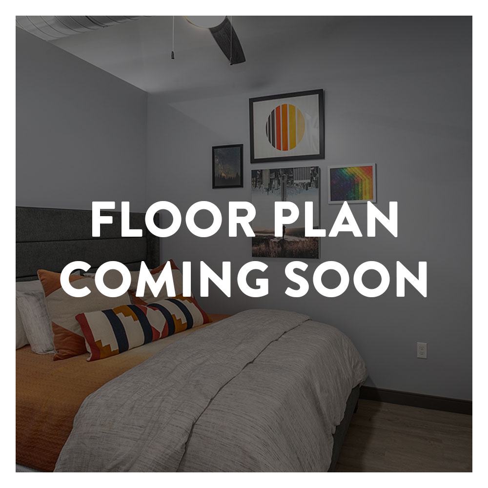 Rendering of the A13 floor plan with 1 bedroom[s] and 1 bathroom[s] at Box Board Lofts